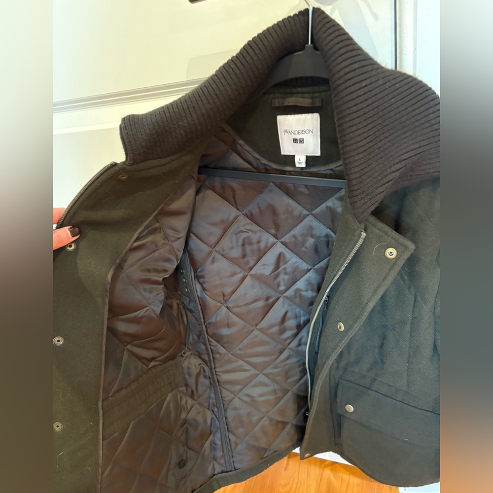 J.W. Anderson x Uniqlo Men's Green Quilted Jacket Sz S - Picture 5 of 7